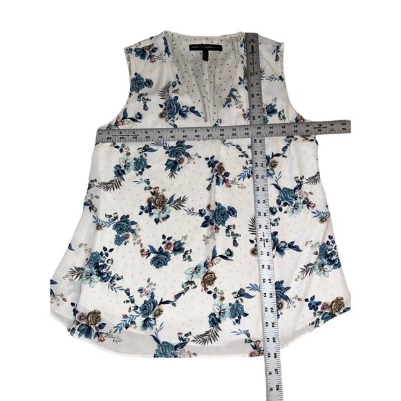 White House Black Market Size 4 Floral Chiffon Layered‎ Sleeveless Blouse - Picture 7 of 9